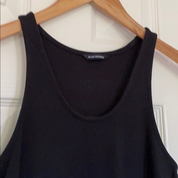 Fitted stretch little black dress. Racer back. - Picture 3 of 3